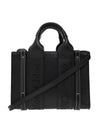 Woody Logo Calf Leather Mini Tote Bag Black - CHLOE - BALAAN 1