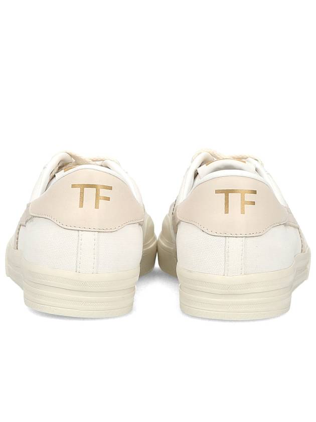 T Logo Leather Low Top Sneakers White - TOM FORD - BALAAN 6