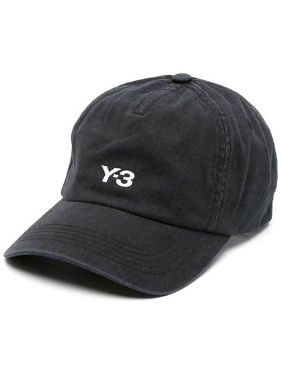 Embroidered Logo Ball Cap Black - Y-3 - BALAAN 2