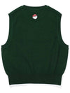 M Script Wool Vest GREEN WOMAN - MALBON GOLF - BALAAN 2