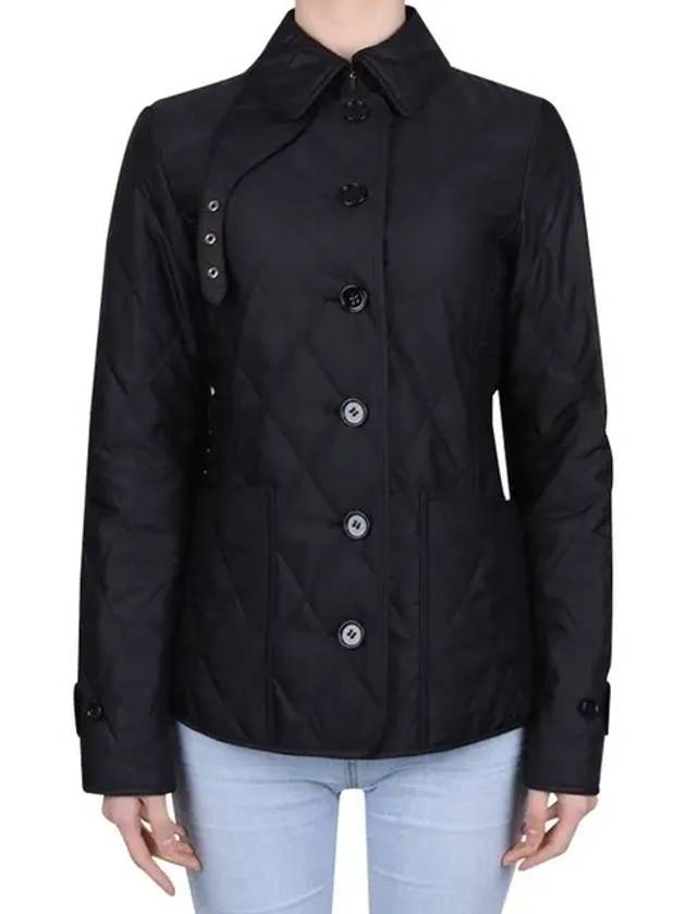 Diamond Quilted Thermoregulated Jacket Black - BURBERRY - BALAAN 3