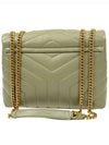 Bronze Monogram Loulou Matelasse Y Leather Small Shoulder Bag Light Sage - SAINT LAURENT - BALAAN 4