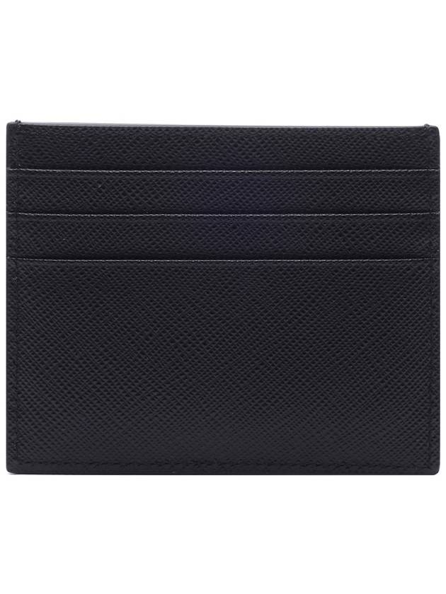 Metal Logo Saffiano Card Wallet Black - PRADA - BALAAN 5