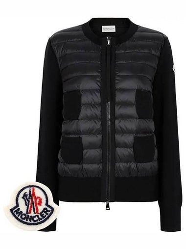 black knit mix down zip up 9B51000 A9018 999 1208978 - MONCLER - BALAAN 1