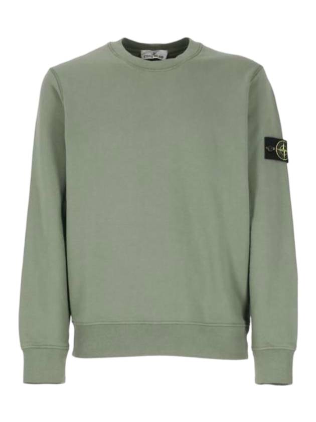 Organic Cotton Fleece Sweatshirt Green - STONE ISLAND - BALAAN 1