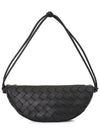 Intrecciato Half Moon Shoulder Bag Black 729377V3UH28425 - BOTTEGA VENETA - BALAAN 2