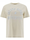 Lettering Logo Cotton Short Sleeve T-Shirt Beige - GOLDEN GOOSE - BALAAN 1