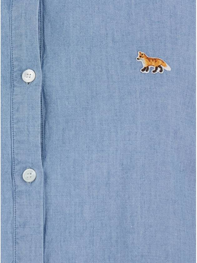 Baby Fox Classic Long Sleeve Shirt Blue - MAISON KITSUNE - BALAAN 4