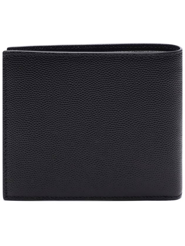 Cassandre  Leather Half Wallet Black - SAINT LAURENT - BALAAN 5