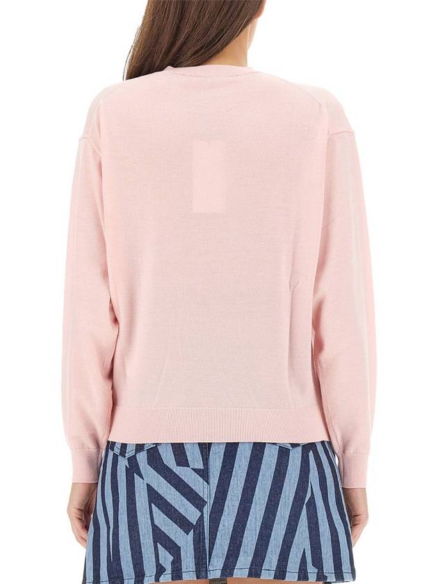 Boke Flower Logo Wool Knit Top Pink - KENZO - BALAAN 4