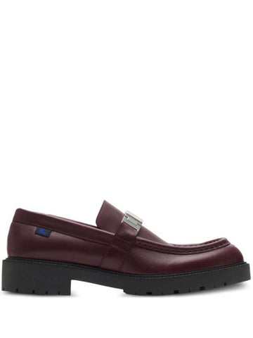 Raft Leather Loafer Beet - BURBERRY - BALAAN 1