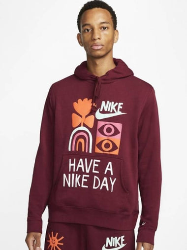 01DQ4172638HBR hooded tshirtburgundy - NIKE - BALAAN 1