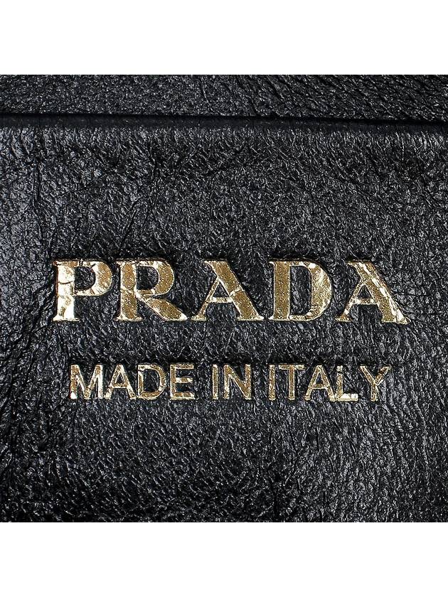 Arque Leather Shoulder Bag Black - PRADA - BALAAN 10