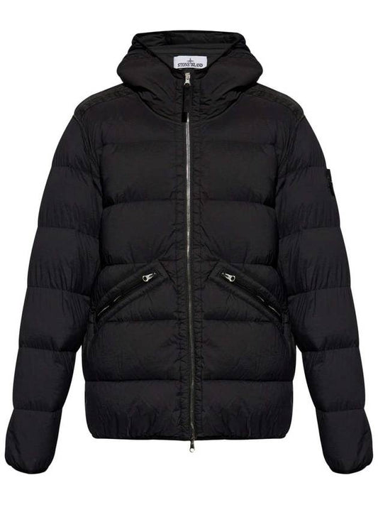 Wapen Patch Black Padded Jacket 811543128 V0029 - STONE ISLAND - BALAAN 1