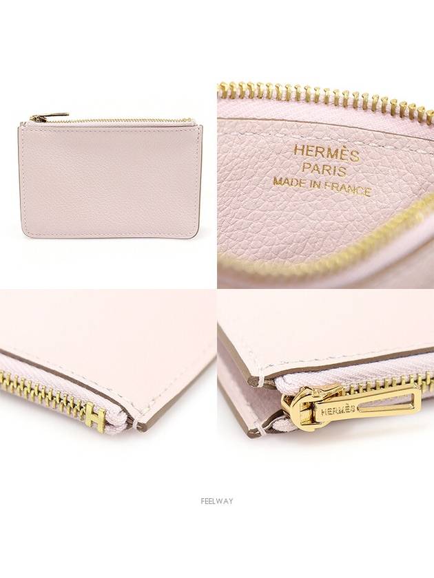 H082212CP Vert Yuka Mauve Washable Evercolor Calfskin Lulis Slim Bicolor Half - HERMES - BALAAN 5