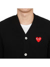 Heart Wappen Wool Cardigan Black - COMME DES GARCONS PLAY - BALAAN 6