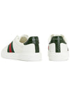 Ace Web Leather Low Top Sneakers White - GUCCI - BALAAN 7