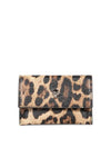 Skull Leopard Print Card Wallet Brown - ALEXANDER MCQUEEN - BALAAN 1