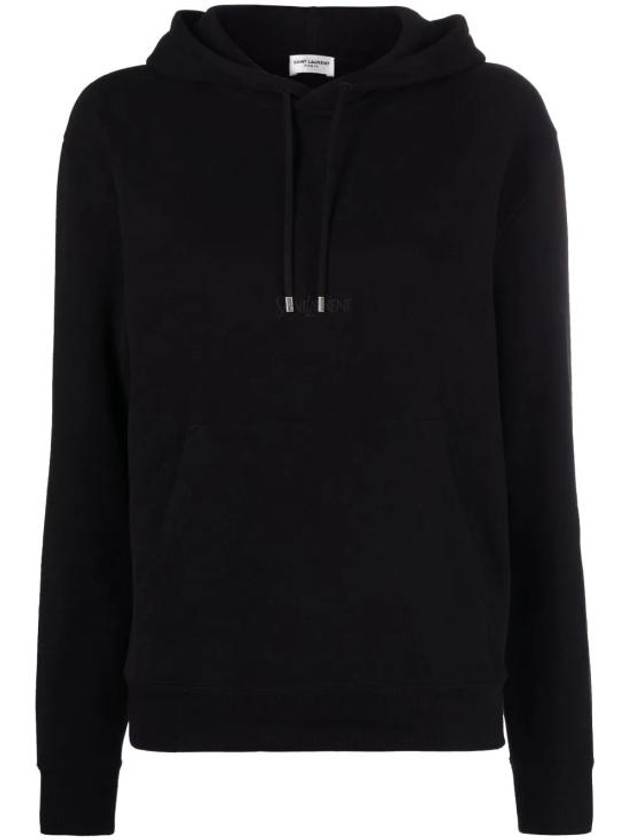 Logo Hoodie Black - SAINT LAURENT - BALAAN 2