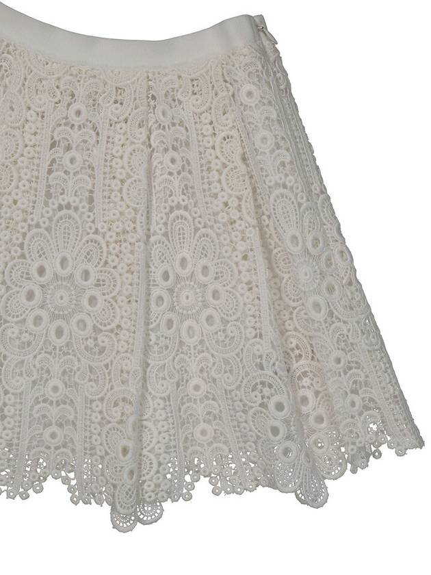 Burberry Girls White Juliana Pleated Cutout Lace Skirt, Size 4Y - BURBERRY - BALAAN 3