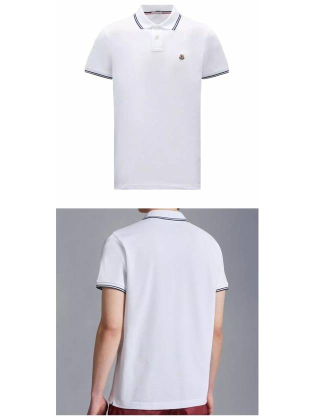 Moncler Logo Patch Cotton PK Shirt White - MONCLER - BALAAN 5