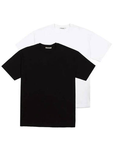 Layered Short Sleeve T-Shirt White Black 2 Pack - EXCONTAINER - BALAAN 1