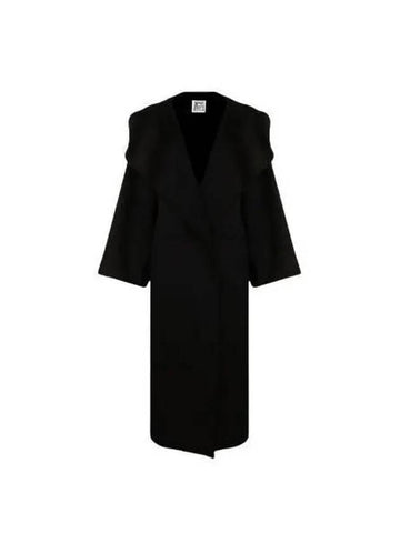 Toteme Women s Signature Wool Coat Black Brown 211110717 - TOTEME - BALAAN 1