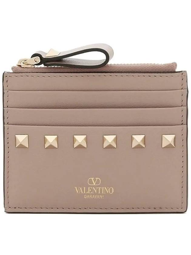 Women's Rockstud Coin Card Wallet Pink - VALENTINO - BALAAN 2