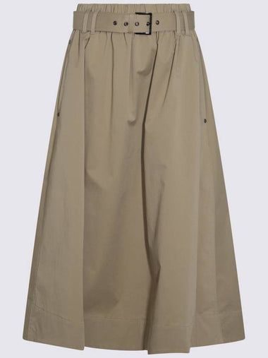 Brunello Cucinelli Beige Cotton Skirt - BRUNELLO CUCINELLI - BALAAN 1