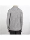 Fox Head Patch Half Zip Up Knit Top Grey Melange - MAISON KITSUNE - BALAAN 5