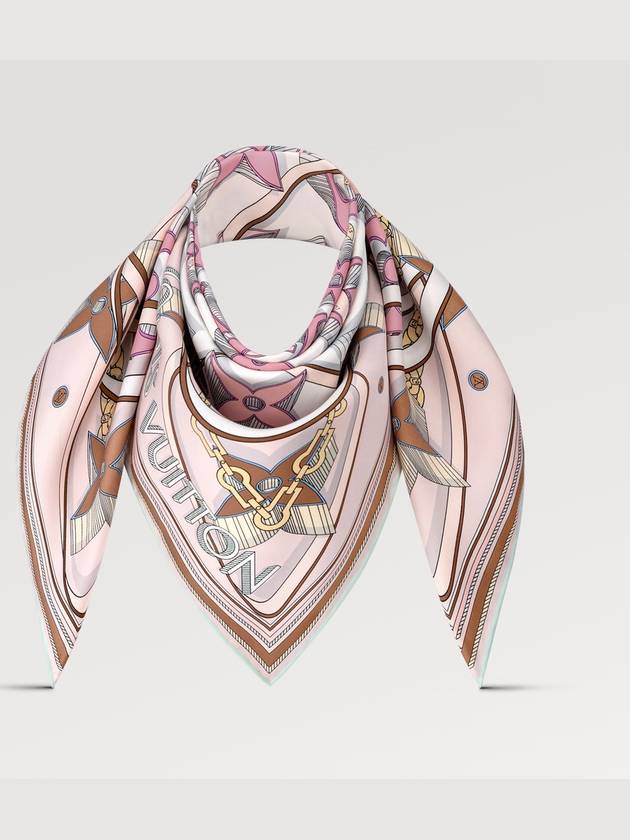 Ultimate 3D Square 90 Scarf Rose - LOUIS VUITTON - BALAAN 3