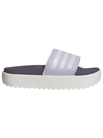 Adilette Platform Slide Slippers Violet - ADIDAS - BALAAN 1