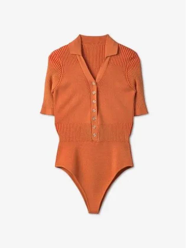 Le Body Yauco Polo Bodysuit Orange - JACQUEMUS - BALAAN 2