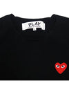 Comme Gar on small heart wappen V neck knit black - COMME DES GARCONS PLAY - BALAAN 3