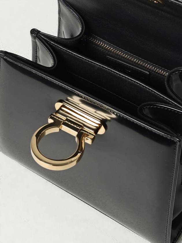 Iconic Top Handle Small Tote Bag Black - SALVATORE FERRAGAMO - BALAAN 6