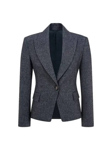 Women s Monili Line Peaked Lapel Wool Jacket Charcoal Gray 270880 - BRUNELLO CUCINELLI - BALAAN 1