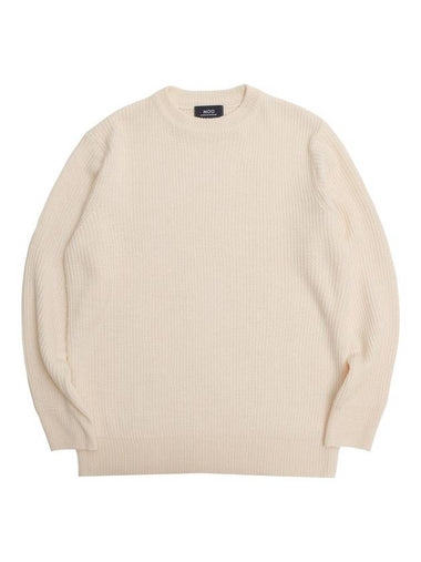 Basic Crew Neck Knit Top Ivory - MOO - BALAAN 1