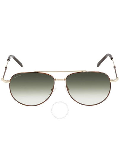 Eyewear Boeing Metal Sunglasses Havana Green - SALVATORE FERRAGAMO - BALAAN 2