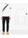 Wappen Patch Crew Neck Cotton Sweatshirt White - STONE ISLAND - BALAAN 2