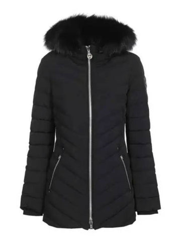 Women s Rose Loan Fur Hood Down Padding Black M32LJ197 - MOOSE KNUCKLES - BALAAN 1