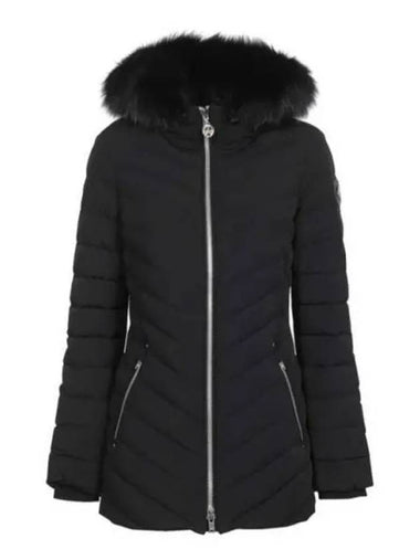 Women s Rose Loan Fur Hood Down Padding Black M32LJ197 - MOOSE KNUCKLES - BALAAN 1