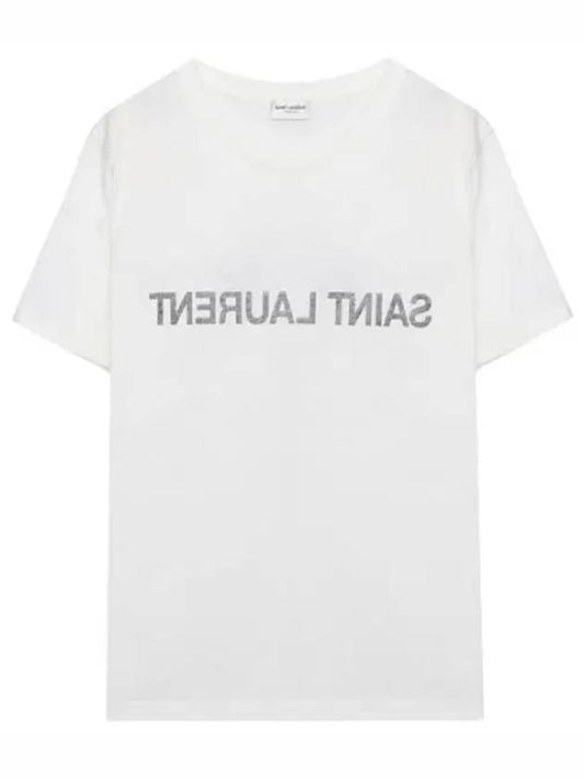 Reverse T shirt Short Sleeve Women s Tee - SAINT LAURENT - BALAAN 1