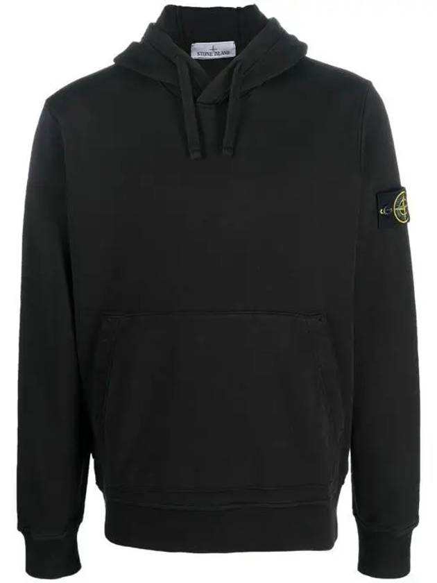 Wappen Patch Classic Fleece Hoodie Black - STONE ISLAND - BALAAN 3