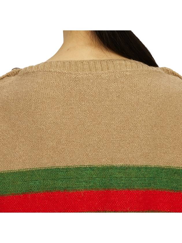 Web Interlocking GG Knit Top Camel - GUCCI - BALAAN 8