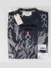 Tom Icon Round Short Sleeve T-Shirt Navy - THOM BROWNE - BALAAN 8