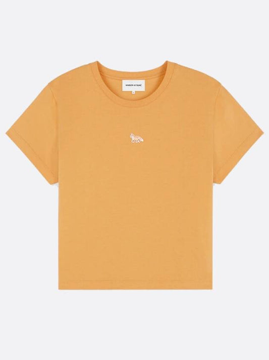 Baby Fox Patch Baby Short Sleeve T-Shirt Orange - MAISON KITSUNE - BALAAN 2