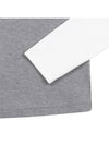 Women s sleeve color matching high neck t shirt 9244LXSR GREY - BLACK&WHITE - BALAAN 4