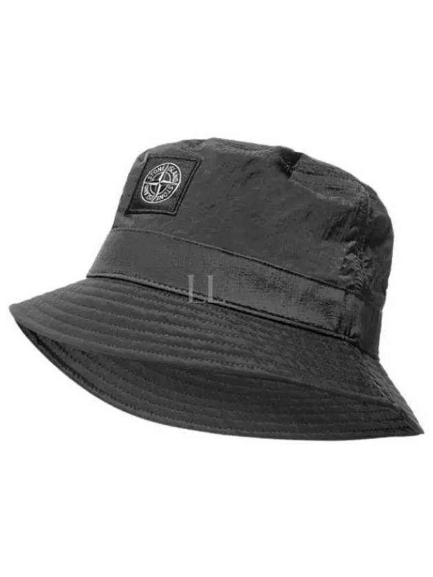 Logo Patch Bucket Hat Black - STONE ISLAND - BALAAN 2