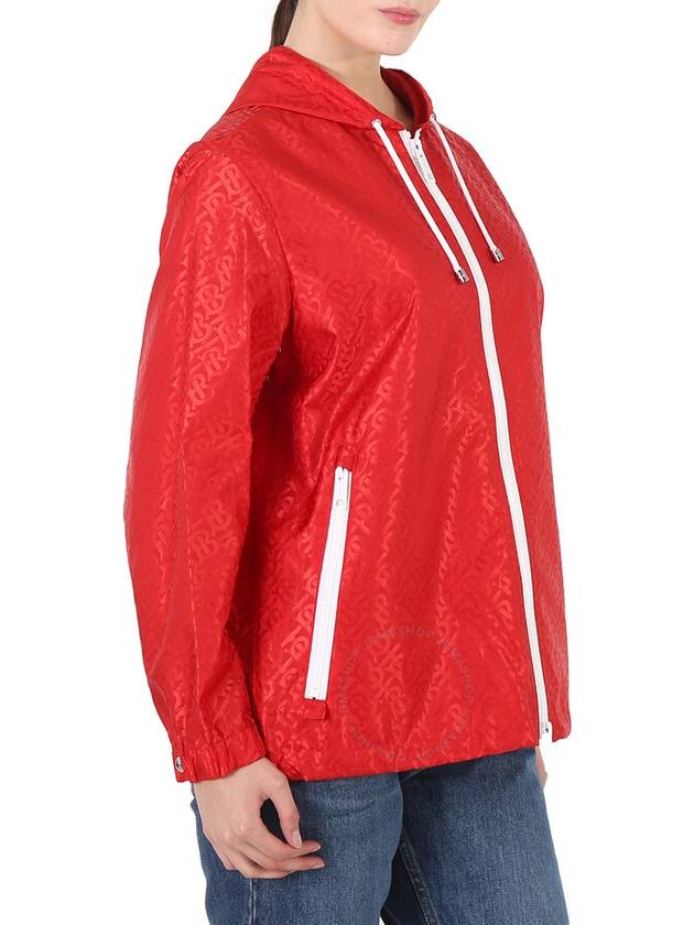 Women's Everton Pattern Hooded Jacket Red - BURBERRY - BALAAN 4