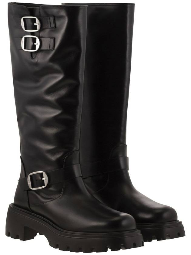 EMERSON MOTO - Leather boot - STUART WEITZMAN - BALAAN 4